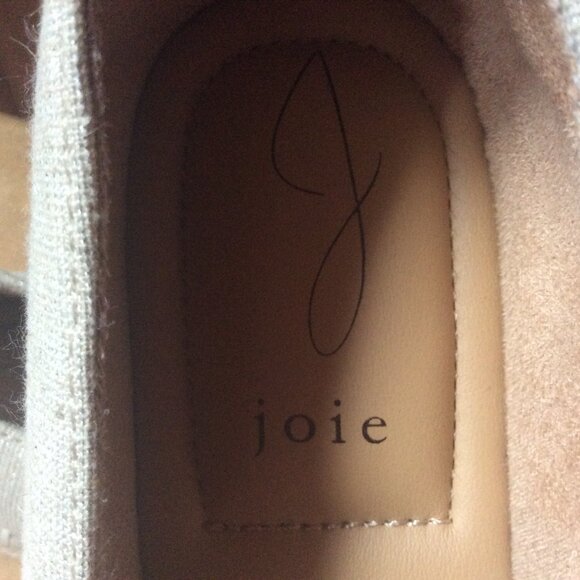 Joie Cara Gold Metallic Fibers on Beige Boho Slip On Espadrilles Size 9 EUC - Picture 6 of 8